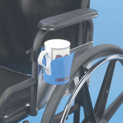 Clamp-On Wheelchair Cup Holder